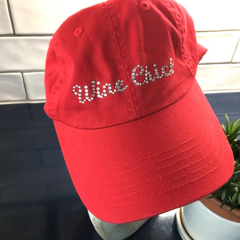 "Wine Chick" Red Cap